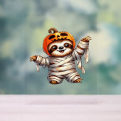 Sloth Mummy Halloween Classic T - Shirt Acrylschild (Neutral)