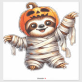 Sloth Mummy Halloween Classic T - Shirt Aufkleber (Blatt)