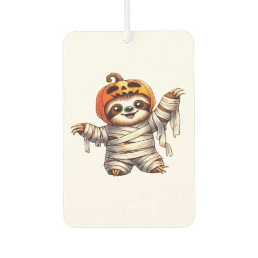 Sloth Mummy Halloween Classic T - Shirt Autolufterfrischer (Vorderseite)