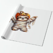 Sloth Mummy Halloween Classic T-Shirt Geschenkpapier (Ungerollt)