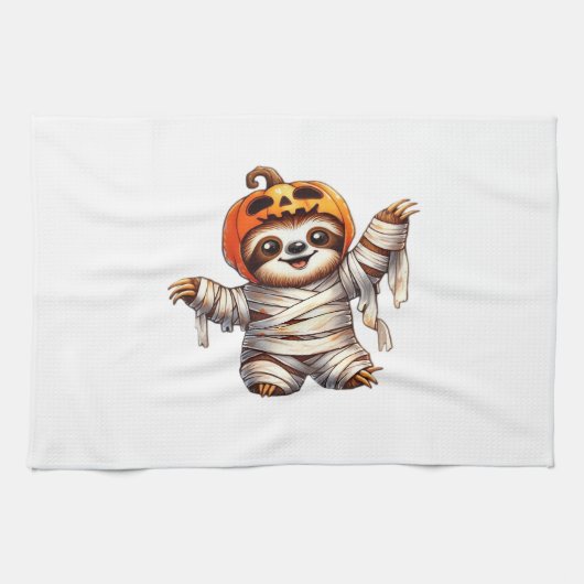Sloth Mummy Halloween Classic T - Shirt Geschirrtuch (Horizontal)