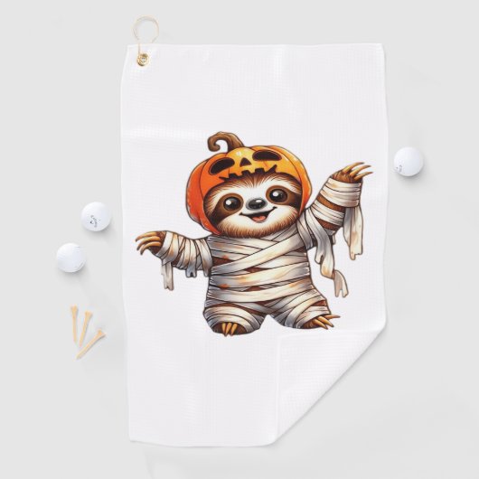 Sloth Mummy Halloween Classic T - Shirt Golfhandtuch (Insitu)