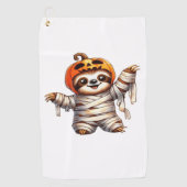 Sloth Mummy Halloween Classic T - Shirt Golfhandtuch (Vorderseite)