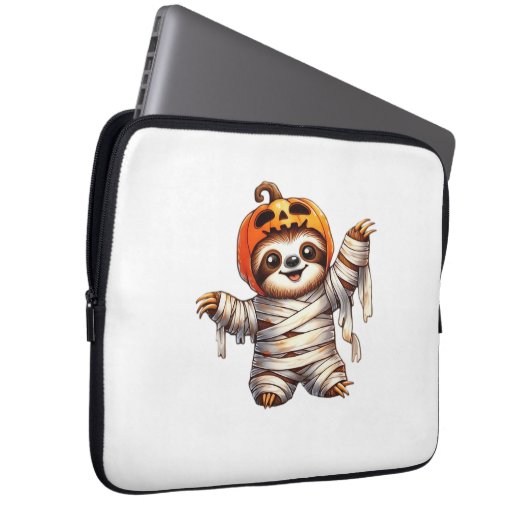 Sloth Mummy Halloween Classic T - Shirt Laptopschutzhülle (Vorne Rechts)