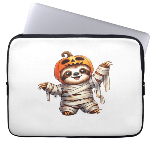 Sloth Mummy Halloween Classic T - Shirt Laptopschutzhülle (Vorderseite)