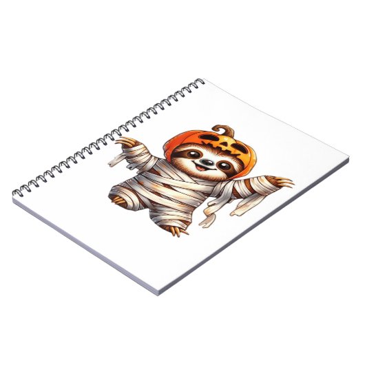 Sloth Mummy Halloween Classic T - Shirt Notizblock (Linke Seite)