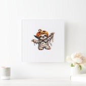 Sloth Mummy Halloween Classic T-Shirt Quadratische Wanduhr (Zuhause)