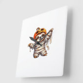 Sloth Mummy Halloween Classic T-Shirt Quadratische Wanduhr (Winkel)