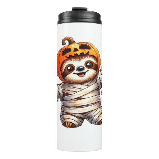 Sloth Mummy Halloween Classic T-Shirt Thermosbecher (Vorderseite)