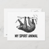Sloth My Spirit Animal Funny Postkarte (Vorne/Hinten)