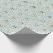 Sloth Niedlich Baby Pastel Watercolor Muster Geschenkpapier (Ecke)