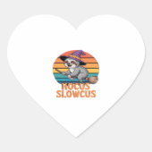 Sloth Niedlich Hexe Funny Halloween Essential T -  Herz-Aufkleber (Vorderseite)