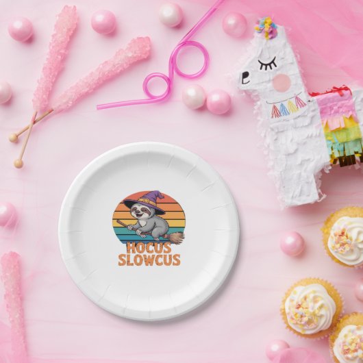 Sloth Niedlich Hexe Funny Halloween Essential T -  Pappteller (Party)