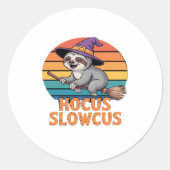 Sloth Niedlich Hexe Funny Halloween Essential T - Runder Aufkleber (Vorderseite)