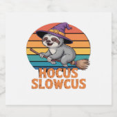 Sloth Niedlich Hexe Funny Halloween Essential T -  Schaumweinetikett (Einzelnes Label)