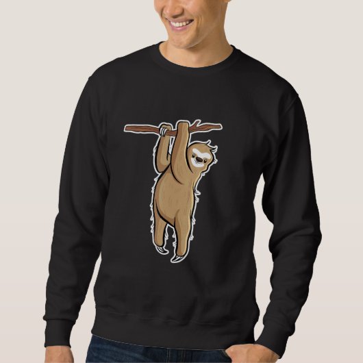 Sloth Niedlich Lazy Tired Relaxing Chilling Sweatshirt (Vorderseite)