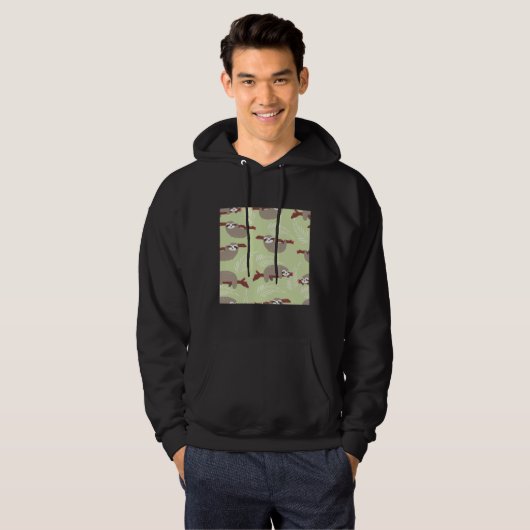 Sloth Niedlich Seamless Hoodie (Vorne ganz)