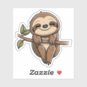 Sloth Niedlich Sloth Niedlicher Cartoon Aufkleber (Blatt)