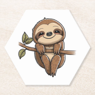 Sloth Niedlich Sloth Niedlicher Cartoon Untersetzer