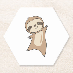 Sloth Niedlicher Tiere für Kinder an sonnigen Plät Untersetzer