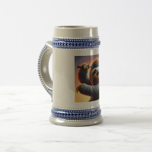 Sloth Ninja Bierglas (Vorderseite Links)