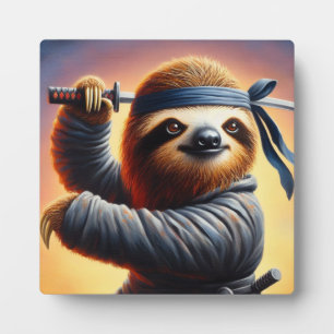 Sloth Ninja Fotoplatte