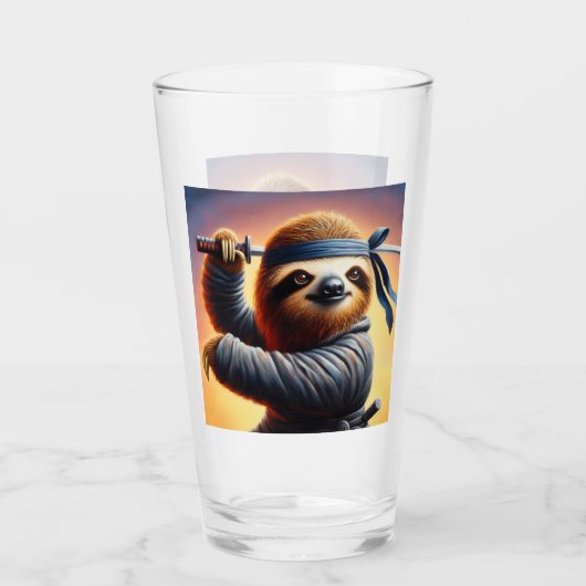 Sloth Ninja Glas (Vorderseite)