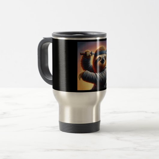 Sloth Ninja Reisebecher (Vorderseite Links)
