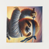 Sloth Ninja Wandteppich (Vorderseite (Horizontal))