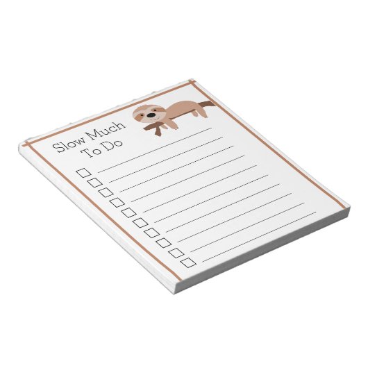 "Sloth" Notepad Notizblock (angewinkelt)