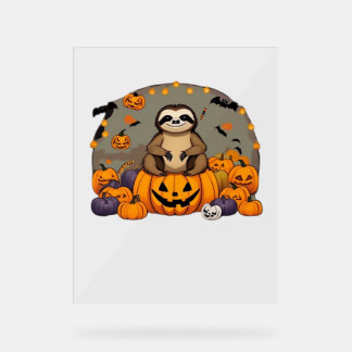 Sloth-o-ween Classic-T - Shirt Acrylschild
