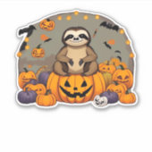 Sloth-o-ween Classic-T - Shirt Aufkleber (Vorderseite)