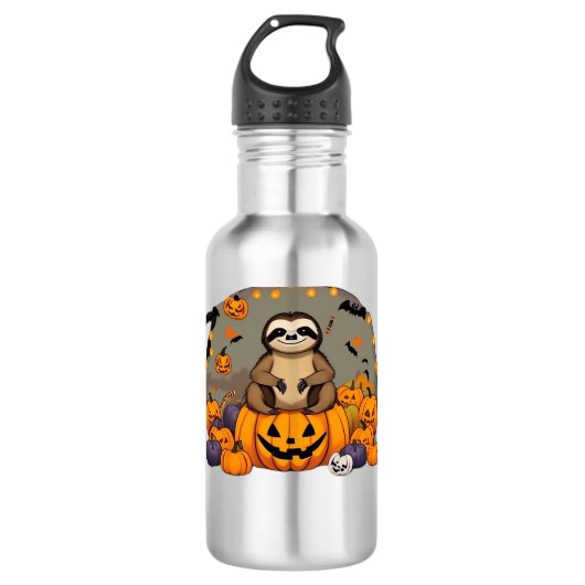 Sloth-o-ween Classic-T - Shirt Edelstahlflasche (Vorderseite)