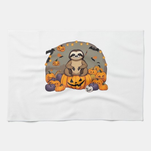 Sloth-o-ween Classic-T - Shirt Geschirrtuch (Horizontal)