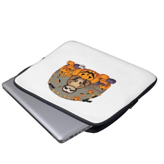Sloth-o-ween Classic-T - Shirt Laptopschutzhülle (Vorne Knopf)
