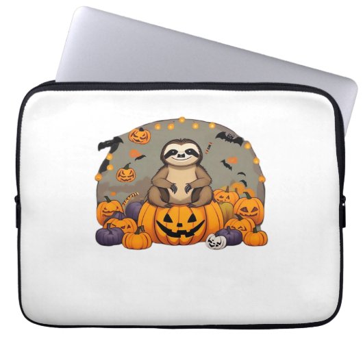 Sloth-o-ween Classic-T - Shirt Laptopschutzhülle (Vorderseite)