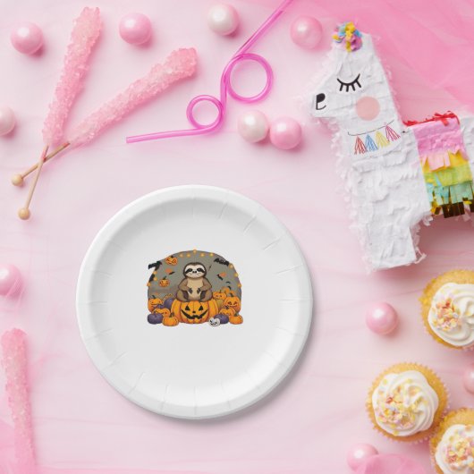 Sloth-o-ween Classic-T - Shirt Pappteller (Party)