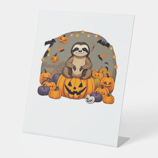 Sloth-o-ween Classic-T - Shirt Sockelschild (Vorderseite)