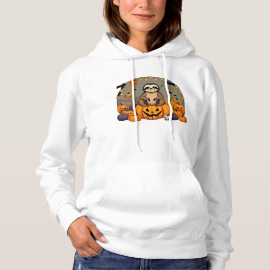 Sloth-o-ween Klassik T-Shirt Hoodie (Vorderseite)