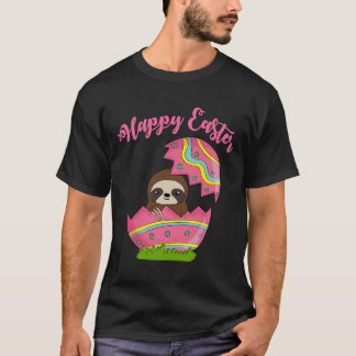 Sloth Oaster Egg Happy Graphic Kids Men Women T-Shirt
