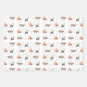 Sloth Octopus Panda Party Geschenkpapier Set (Vorderseite)