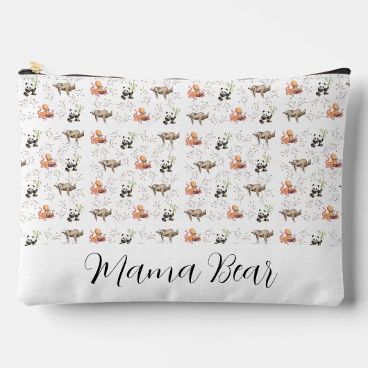 Sloth Octopus Panda Party Zubehörtasche (Vorderseite)