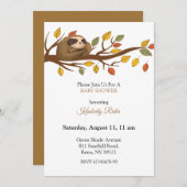 Sloth on Tree Einladung (Vorne/Hinten)