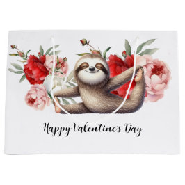 Sloth on Valentine's Day  Große Geschenktüte