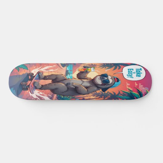 Sloth on Wheels Edition 1 Skateboard (Horizontal)