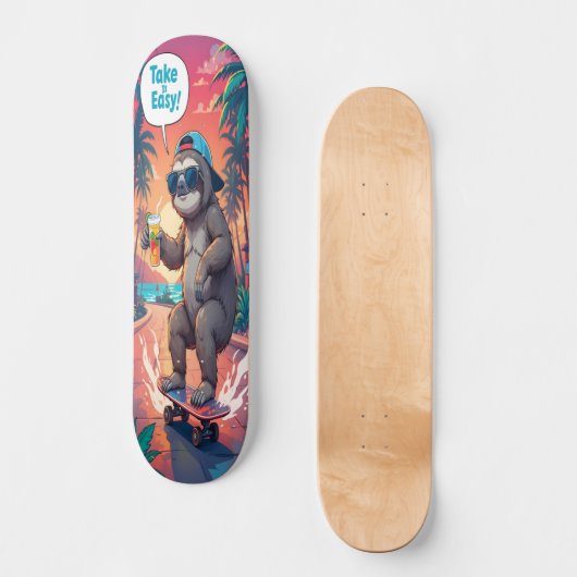 Sloth on Wheels Edition 1 Skateboard (Vorderseite)