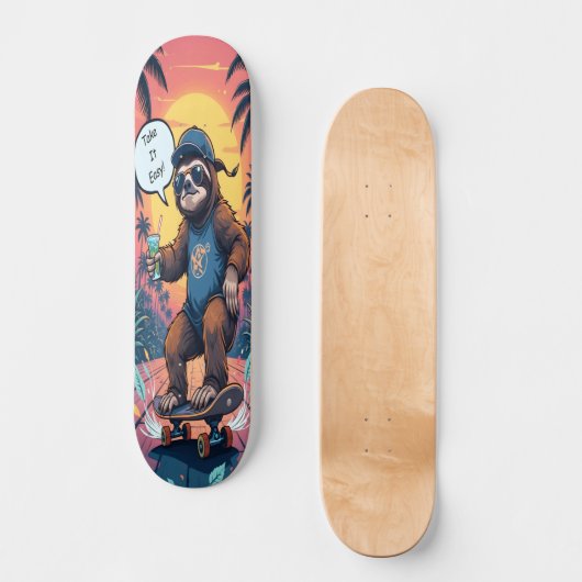 Sloth on Wheels Edition 2 Skateboard (Vorderseite)