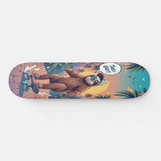 Sloth on Wheels Edition 4 Skateboard (Horizontal)