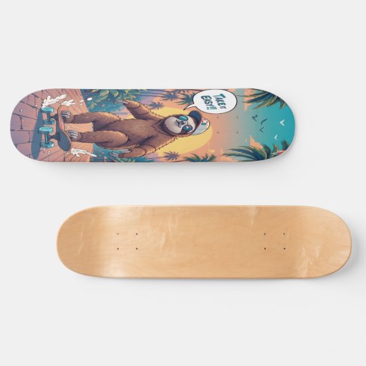 Sloth on Wheels Edition 4 Skateboard (Horizontal)