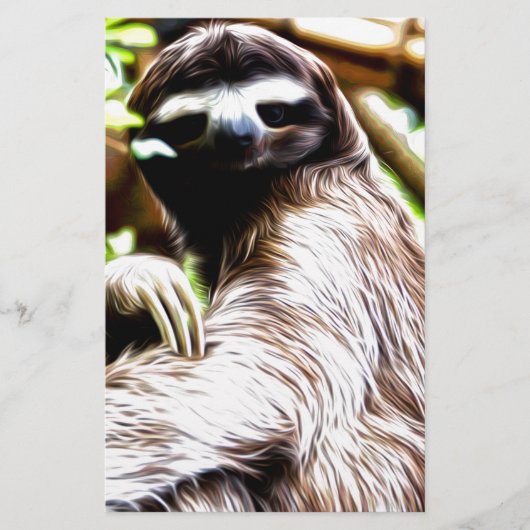 Sloth Painting Briefpapier (Vorderseite)
